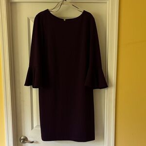Liz Claiborne Deep Purple Long Sleeve Dress